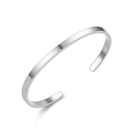 Minimalist Adjustable Stainless Steel Bracelet (4mm)