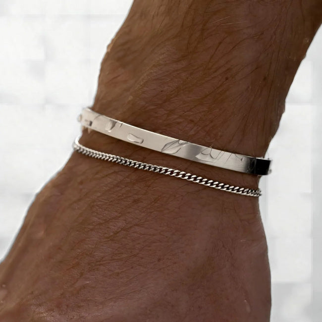 Minimalist Adjustable Stainless Steel Bracelet (4mm)